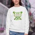 Baseball Icecream St Patrick's Day Lucky Charm Shamrock Drip Youth Crewneck Sweatshirt Baseball Icecream St Patrick's Day Lucky Charm Shamrock Drip Youth Crewneck Sweatshirt