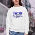 Blue Panther Baseball Home Plate Game Day Mascot Panther Youth Crewneck Sweatshirt Blue Panther Baseball Home Plate Game Day Mascot Panther Youth Crewneck Sweatshirt