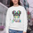 Bruh I'm In Third 3rd Grade Tie Dye Girl Back To School Tee Youth Crewneck Sweatshirt