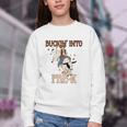 Buckin' Into Pre-K Back To School Cowboy Western Youth Crewneck Sweatshirt Buckin' Into Pre-K Back To School Cowboy Western Youth Crewneck Sweatshirt