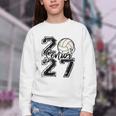 Class Of 2027 Volleyball Senior 2027 Back To School Youth Crewneck Sweatshirt