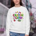 Crayon Crew Cute Back To School Youth Crewneck Sweatshirt