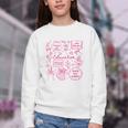 Educator Love Inspire Teach Pink Bow Back To School Youth Crewneck Sweatshirt Educator Love Inspire Teach Pink Bow Back To School Youth Crewneck Sweatshirt