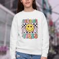 Groovy Sixth 6TH Grade Vibes Back To School First Day Kids Youth Crewneck Sweatshirt Groovy Sixth 6TH Grade Vibes Back To School First Day Kids Youth Crewneck Sweatshirt