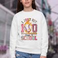 I Just Hit 100 Days Of School Baseball Lovers Fans Boys Kids Youth Crewneck Sweatshirt I Just Hit 100 Days Of School Baseball Lovers Fans Boys Kids Youth Crewneck Sweatshirt