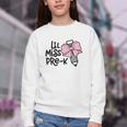 LiL Miss Pre-K Cute Back To School Pink Y2k Coquette Bow Youth Crewneck Sweatshirt LiL Miss Pre-K Cute Back To School Pink Y2k Coquette Bow Youth Crewneck Sweatshirt