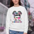 Little Miss Kindergarten Girls Kids Back To School Kinder Youth Crewneck Sweatshirt