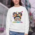 Little Miss Preschool Back To School Messy Kids Girls Youth Crewneck Sweatshirt Little Miss Preschool Back To School Messy Kids Girls Youth Crewneck Sweatshirt