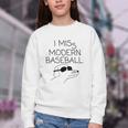 I Miss Modern Baseball Vintage Baseball Meme Tee Youth Crewneck Sweatshirt