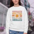 Retro Kindergarten Daisy Colorful Back To School Student Kid Youth Crewneck Sweatshirt Retro Kindergarten Daisy Colorful Back To School Student Kid Youth Crewneck Sweatshirt