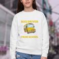 School Bus Driver Kindness Humor Back To School Quote Premium Tri-Blend Youth Crewneck Sweatshirt