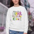 School Custodian Battery Life Back To School Janitor Youth Crewneck Sweatshirt