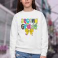 Second Grade Coquette Bow First Day Of School Back To School Performance Youth Crewneck Sweatshirt
