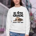 Sloth Is 4th Grade Ready For This Back To School Youth Crewneck Sweatshirt Sloth Is 4th Grade Ready For This Back To School Youth Crewneck Sweatshirt