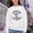 I Teach Kids To Hit And Steal Baseball Softball Coach Youth Crewneck Sweatshirt