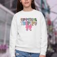 Women Occupational Therapy OT Pencil Bow Back To School COTA Youth Crewneck Sweatshirt