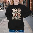 100 Days Of School Baseball Love Valentine’s Day Men Women Youth Crewneck Sweatshirt