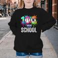 100 Days Of School Dripping Baseball Boys Kids Teacher Youth Crewneck Sweatshirt