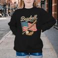 American Flag Baseball Player Bat Fan Catcher Pitcher USA Youth Crewneck Sweatshirt American Flag Baseball Player Bat Fan Catcher Pitcher USA Youth Crewneck Sweatshirt