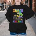 Back To School Boy Dinosaur I'm Ready To Crush First Grade Youth Crewneck Sweatshirt Back To School Boy Dinosaur I'm Ready To Crush First Grade Youth Crewneck Sweatshirt
