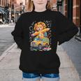 Back To School Lion School Bus 100 Days Of School Youth Crewneck Sweatshirt