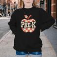 Back To School Retro Apple PRE-K Classroom Youth Crewneck Sweatshirt Back To School Retro Apple PRE-K Classroom Youth Crewneck Sweatshirt