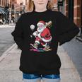 Baseball Christmas Santa Claus Batter Baseball Drip Youth Crewneck Sweatshirt