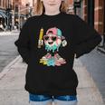 Baseball Drip Ice Cream First Day Back To School Cute Girls Youth Crewneck Sweatshirt