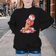 Baseball Ice Cream Drip Youth Strawberry Baseball Red Youth Crewneck Sweatshirt Baseball Ice Cream Drip Youth Strawberry Baseball Red Youth Crewneck Sweatshirt