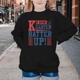 Baseball Kindergarten Back To School Kindergarten Batter Up Youth Crewneck Sweatshirt