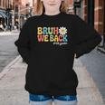 Bruh We Back 4th Grade First Day Of School Back To School Youth Crewneck Sweatshirt