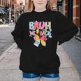 Bruh We Back Sixth Graders Back To School Coquette Bow Girl Youth Crewneck Sweatshirt Bruh We Back Sixth Graders Back To School Coquette Bow Girl Youth Crewneck Sweatshirt