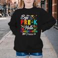 Bye Pre-K Hello Kindergarten Students Pupils Back To School Youth Crewneck Sweatshirt