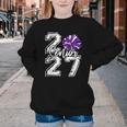 Class Of 2027 Cheer Purple Senior 2027 Back To School Youth Crewneck Sweatshirt Class Of 2027 Cheer Purple Senior 2027 Back To School Youth Crewneck Sweatshirt