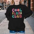 Cool Paras Club Paraprofessional Groovy Back To School Youth Crewneck Sweatshirt Cool Paras Club Paraprofessional Groovy Back To School Youth Crewneck Sweatshirt