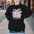 Coquette Bow Happy First Day Of School Back To School Retro Youth Crewneck Sweatshirt Coquette Bow Happy First Day Of School Back To School Retro Youth Crewneck Sweatshirt