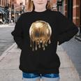 Dripping Gold Drip Baseball Game Day Player Coach Baller Youth Crewneck Sweatshirt