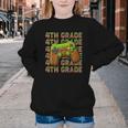 First Day Of 4th Grade Level Begins Back To School Girl Boy Youth Crewneck Sweatshirt