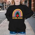 First Day Of School Nurse Back To School Rainbow Pencil Youth Crewneck Sweatshirt