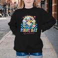Happy First Day Of School Goose Cute Duck Back To School Youth Crewneck Sweatshirt