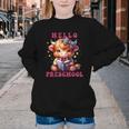 Hello Preschool Cute Highland Cow Lover Back To School Youth Crewneck Sweatshirt Hello Preschool Cute Highland Cow Lover Back To School Youth Crewneck Sweatshirt