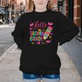 Hello Second Grade Colorful Pencil Tie Dye Back To School Youth Crewneck Sweatshirt