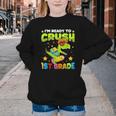 I'm Ready To Crush 1st Grade Dinosaurs Back To School Kids Youth Crewneck Sweatshirt I'm Ready To Crush 1st Grade Dinosaurs Back To School Kids Youth Crewneck Sweatshirt