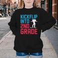 Kickflip Into 2nd Grade Skateboard Lover Back To School Youth Crewneck Sweatshirt