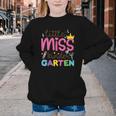Little Miss Kindergarten First Day Back To School Girls Cute Youth Crewneck Sweatshirt