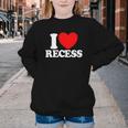 I Love Recess Red Heart Back To School Kids Recess Youth Crewneck Sweatshirt I Love Recess Red Heart Back To School Kids Recess Youth Crewneck Sweatshirt