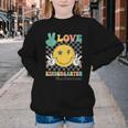 Peace Love Kindergarten Smile Face Hippie Back To School Youth Crewneck Sweatshirt Peace Love Kindergarten Smile Face Hippie Back To School Youth Crewneck Sweatshirt