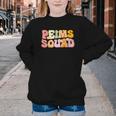 PEIMS Squad Groovy Back To School Women Appreciation Youth Crewneck Sweatshirt
