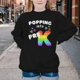 Popping Into Pre K Kid's Back To School Pop It Fidget Toy Youth Crewneck Sweatshirt