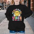 Preschool Vibes Smile Face Back To School Kinder Girls Kids Youth Crewneck Sweatshirt Preschool Vibes Smile Face Back To School Kinder Girls Kids Youth Crewneck Sweatshirt